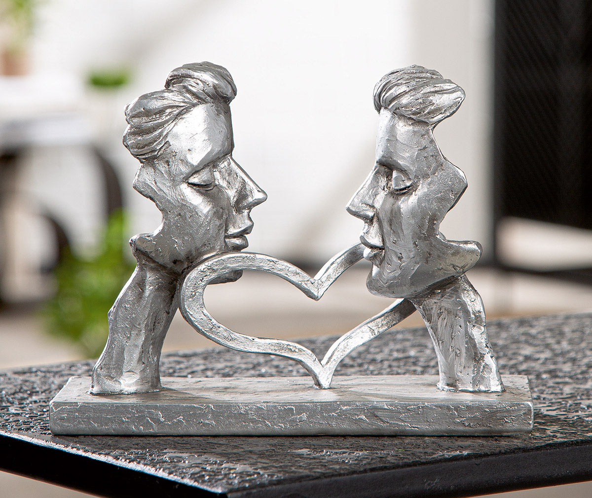 Perfect Match Paar Sculptuur Zilver