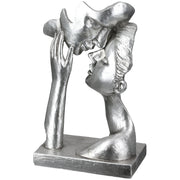 Kissing Couple Paar Sculptuur Zilver