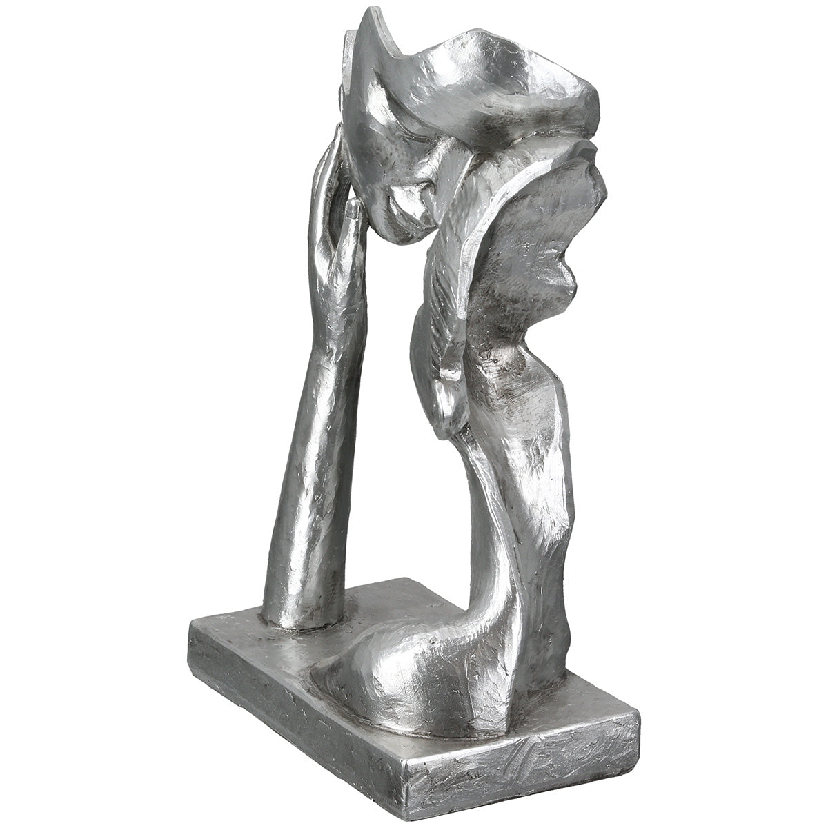 Kissing Couple Paar Sculptuur Zilver