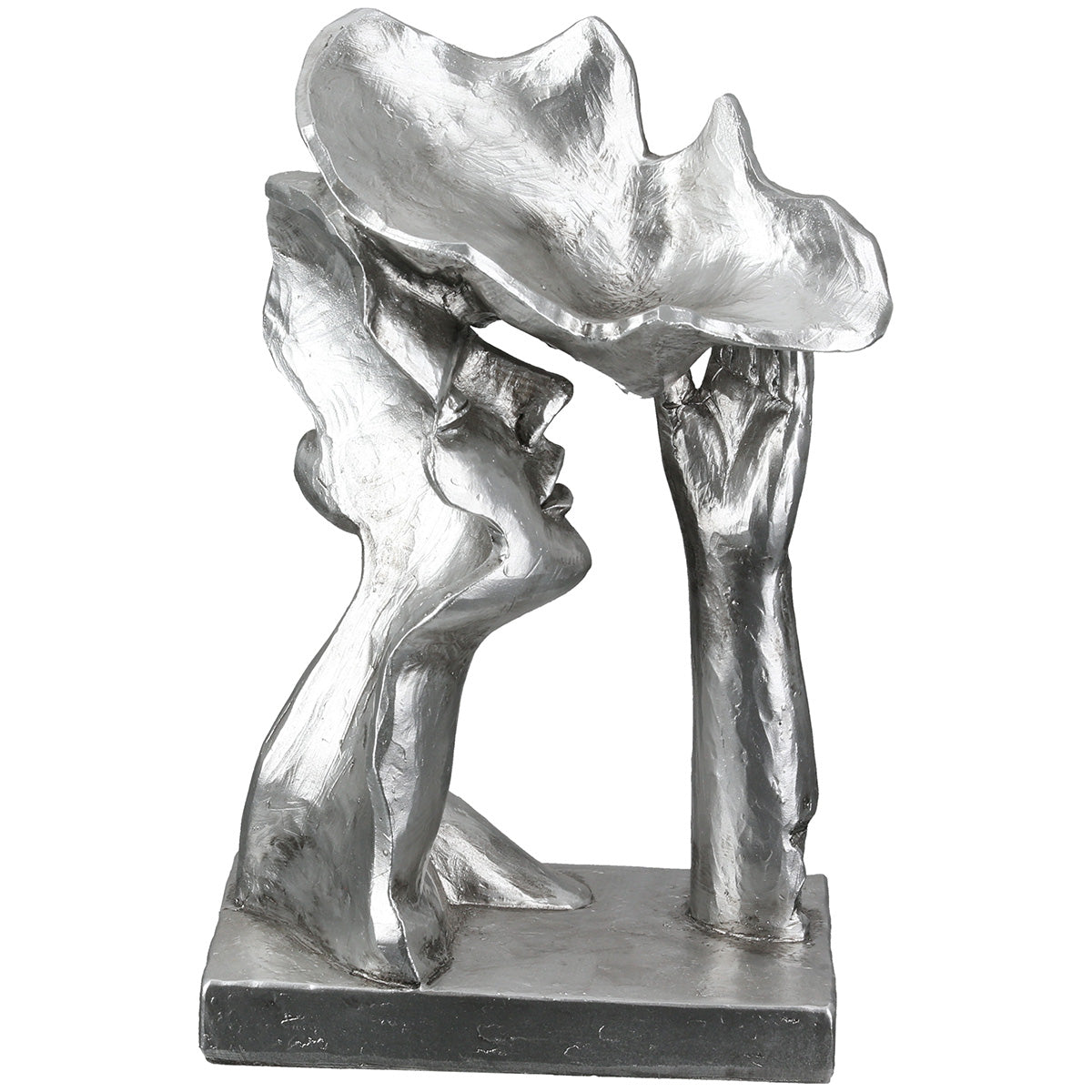 Kissing Couple Paar Sculptuur Zilver