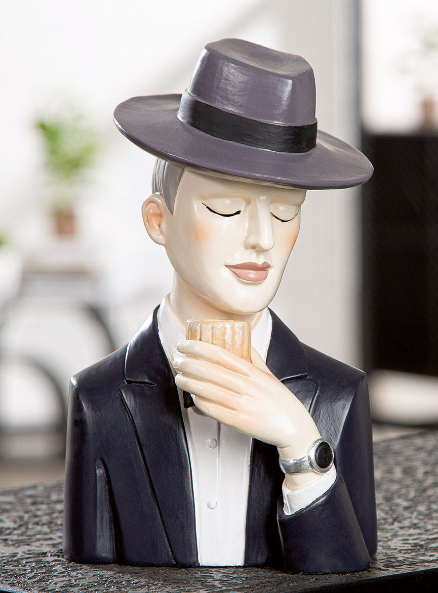 Gentleman Whiskyglas Figuur Zwart