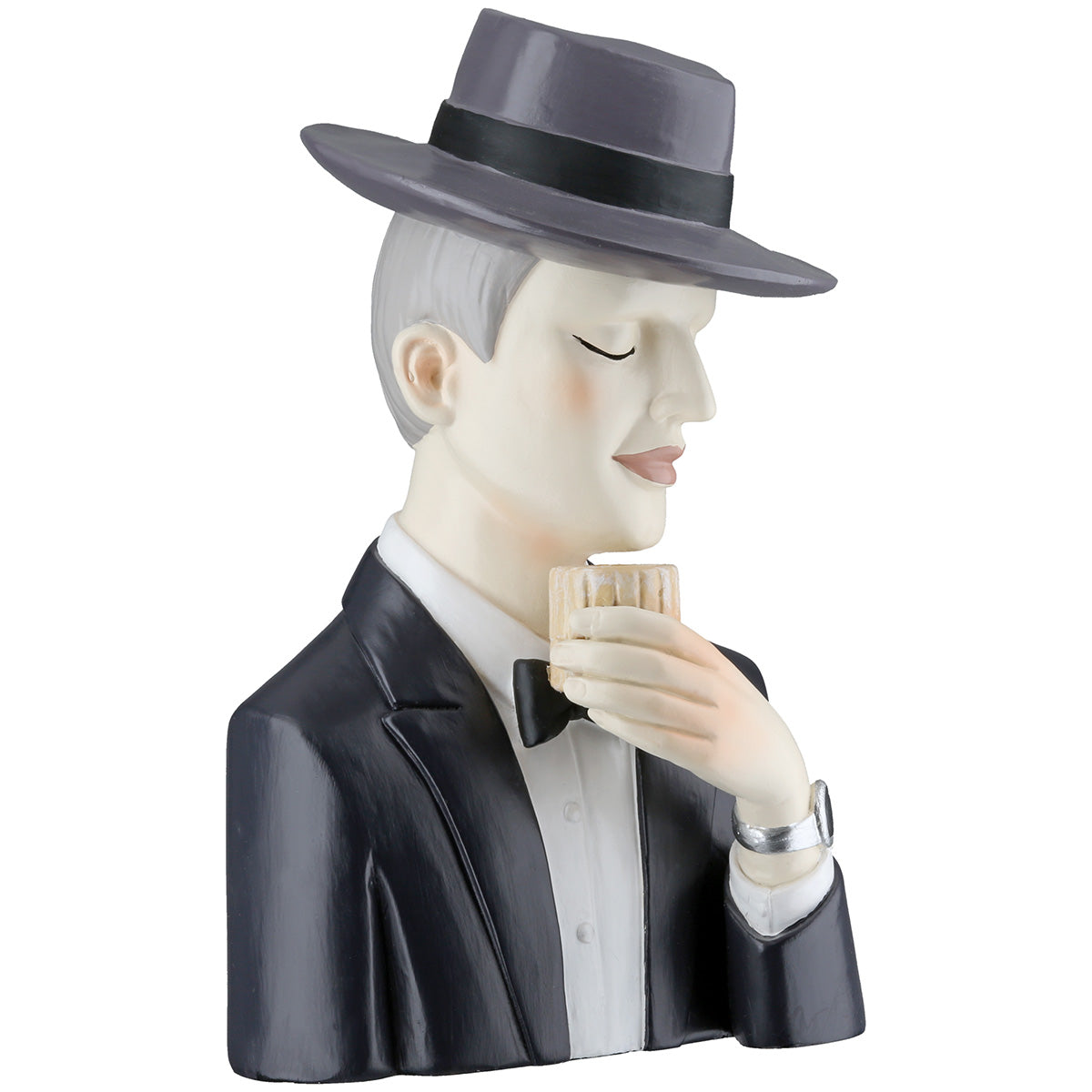 Gentleman Whiskyglas Figuur Zwart