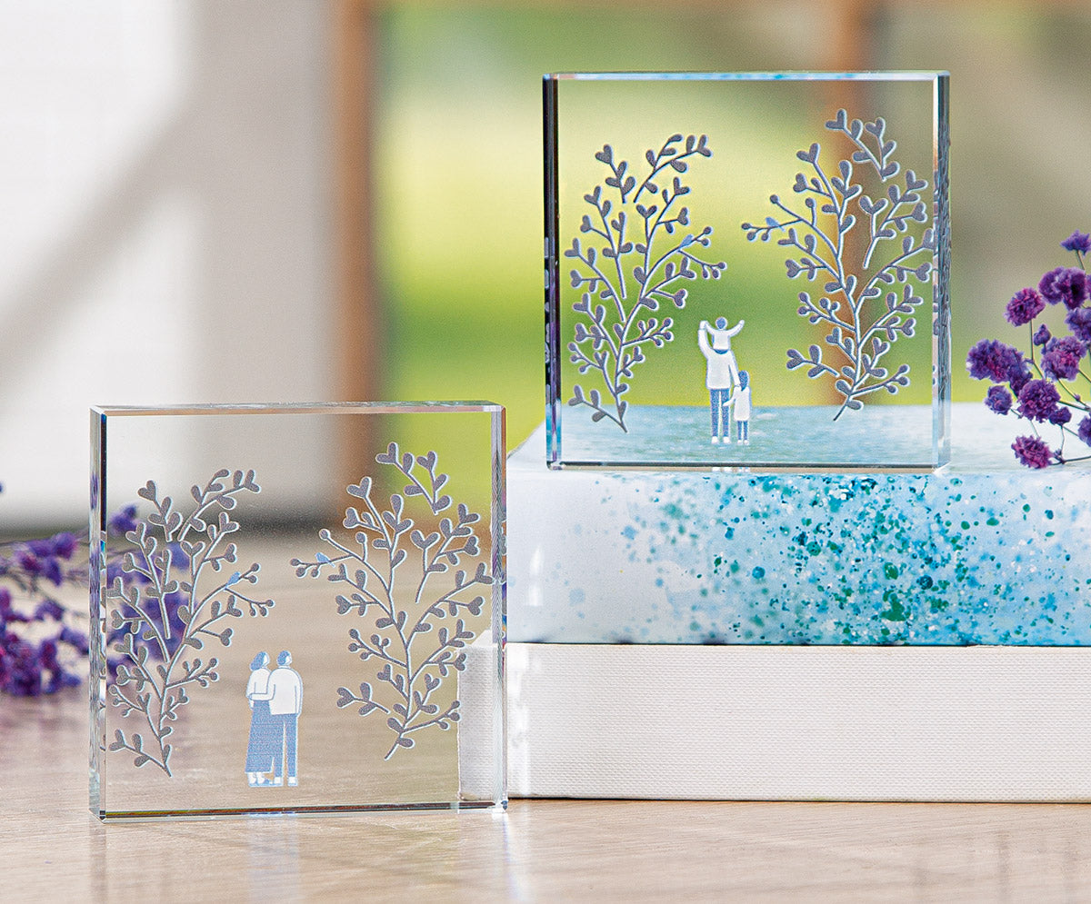 Glazen Paperweight Moments Grijs