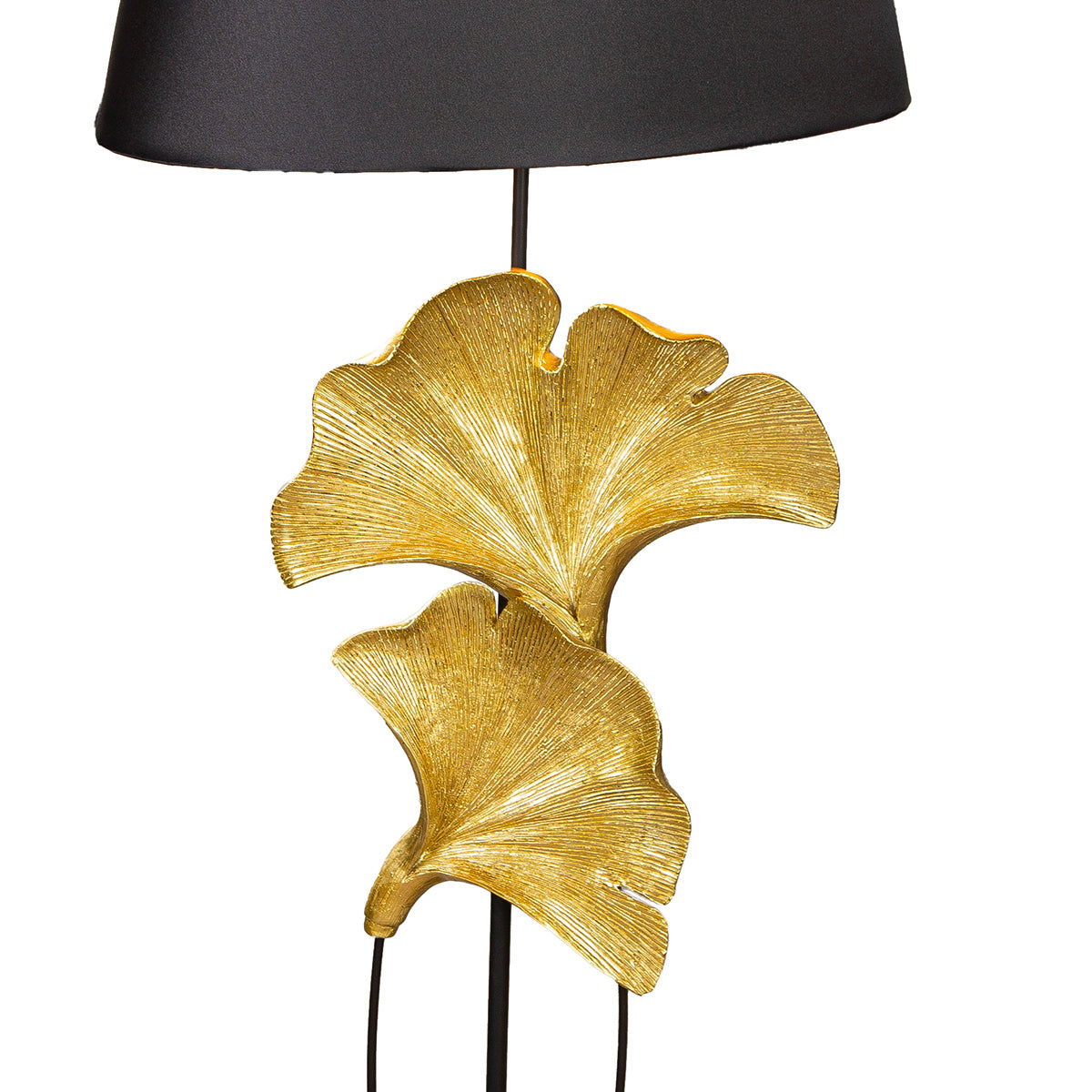 Ginkgo vloerlamp zwart met metallic