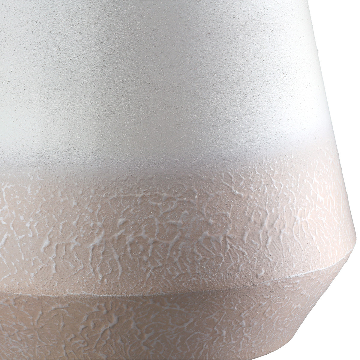 Echo Beige Ronde Metalen Vaas 24 cm