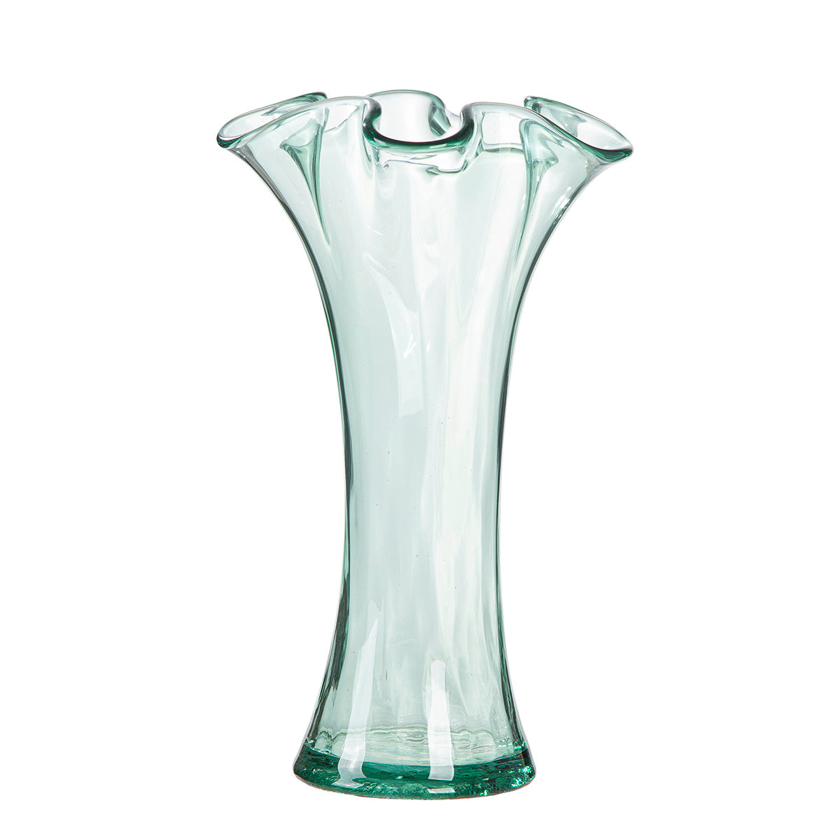 Groene Glazen Vaas Artesania 30 cm