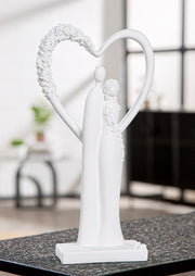 Flower Heart Hart Sculptuur Wit