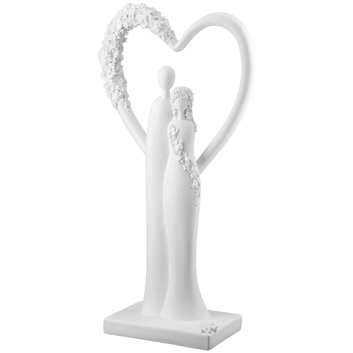 Flower Heart Hart Sculptuur Wit