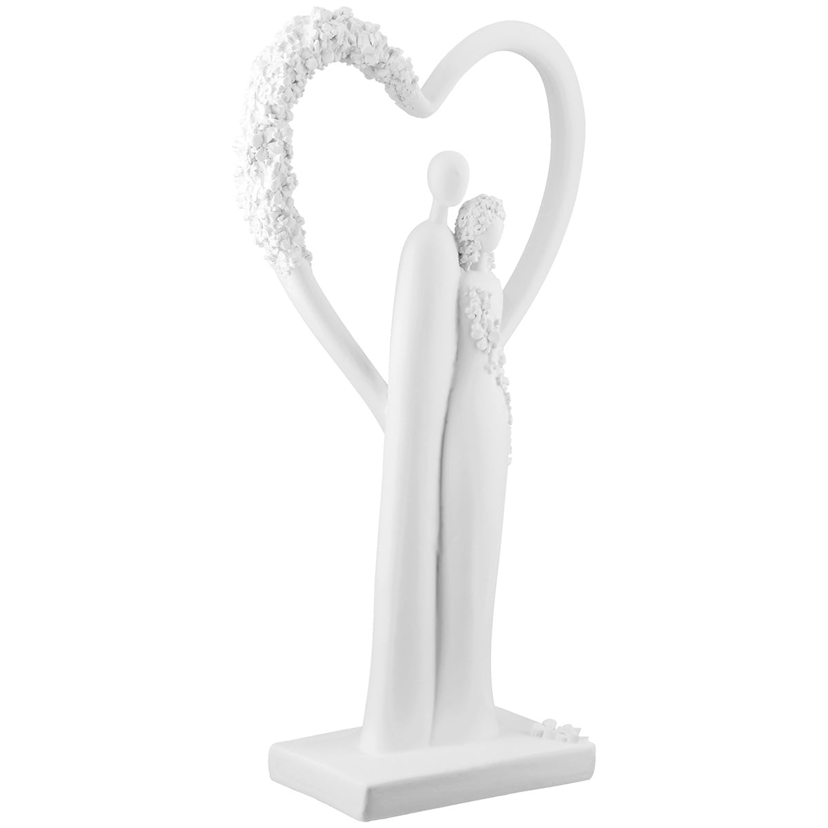 Flower Heart Hart Sculptuur Wit