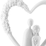 Flower Heart Hart Sculptuur Wit