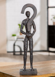 Question Mark Persoon Sculptuur Antraciet