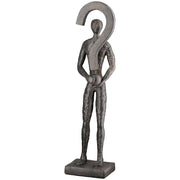 Question Mark Persoon Sculptuur Antraciet