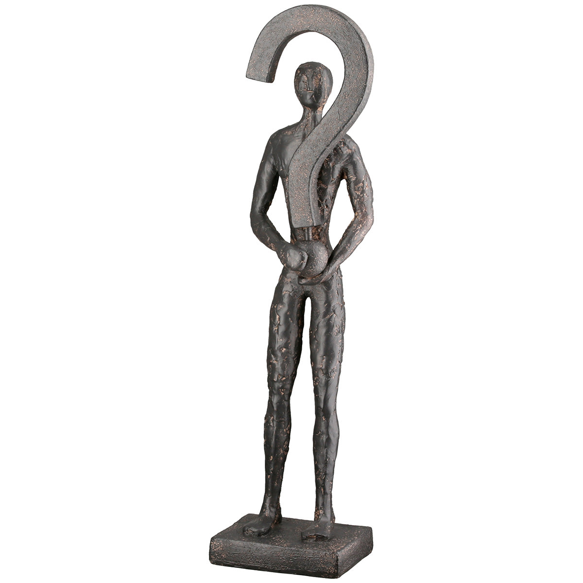 Question Mark Persoon Sculptuur Antraciet