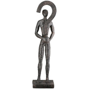 Question Mark Persoon Sculptuur Antraciet