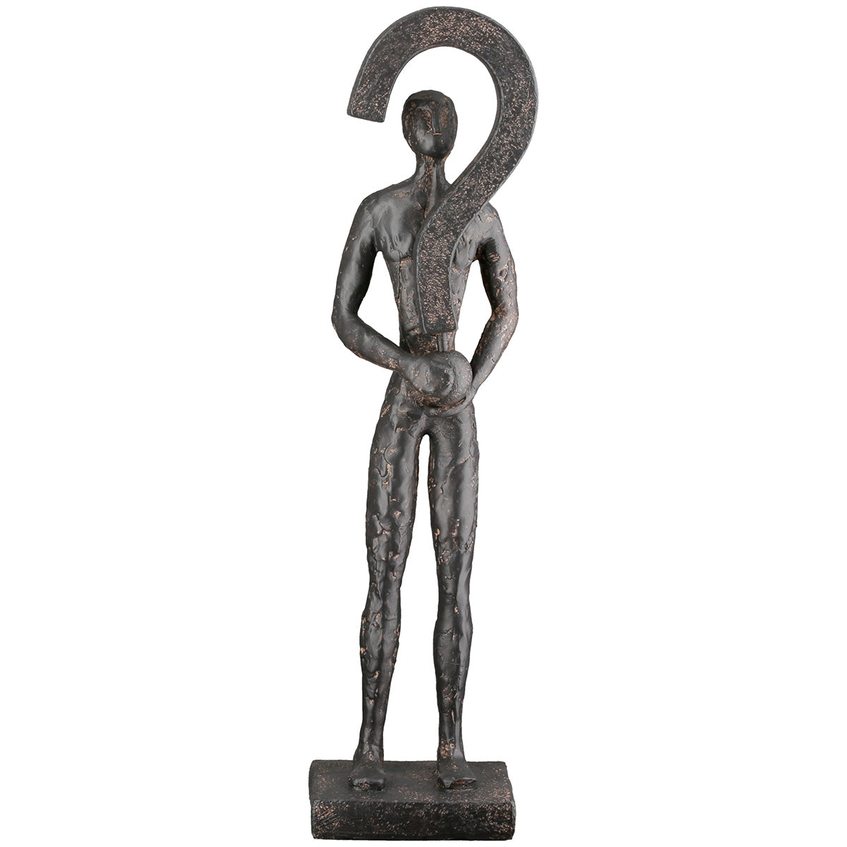 Question Mark Persoon Sculptuur Antraciet
