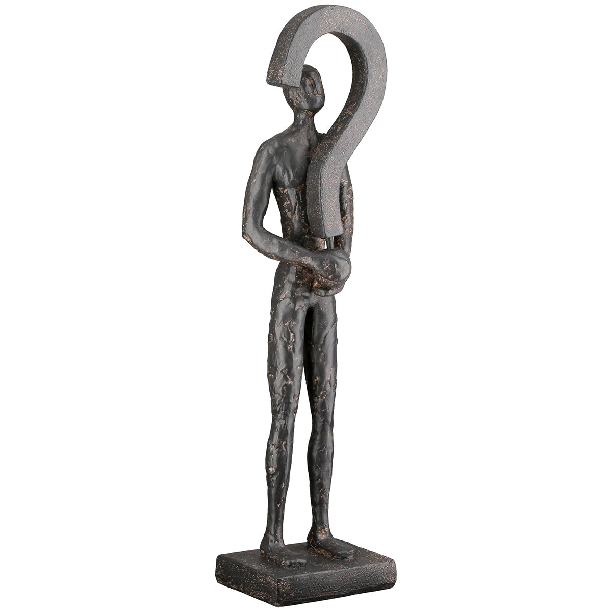Question Mark Persoon Sculptuur Antraciet