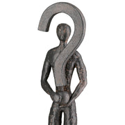 Question Mark Persoon Sculptuur Antraciet