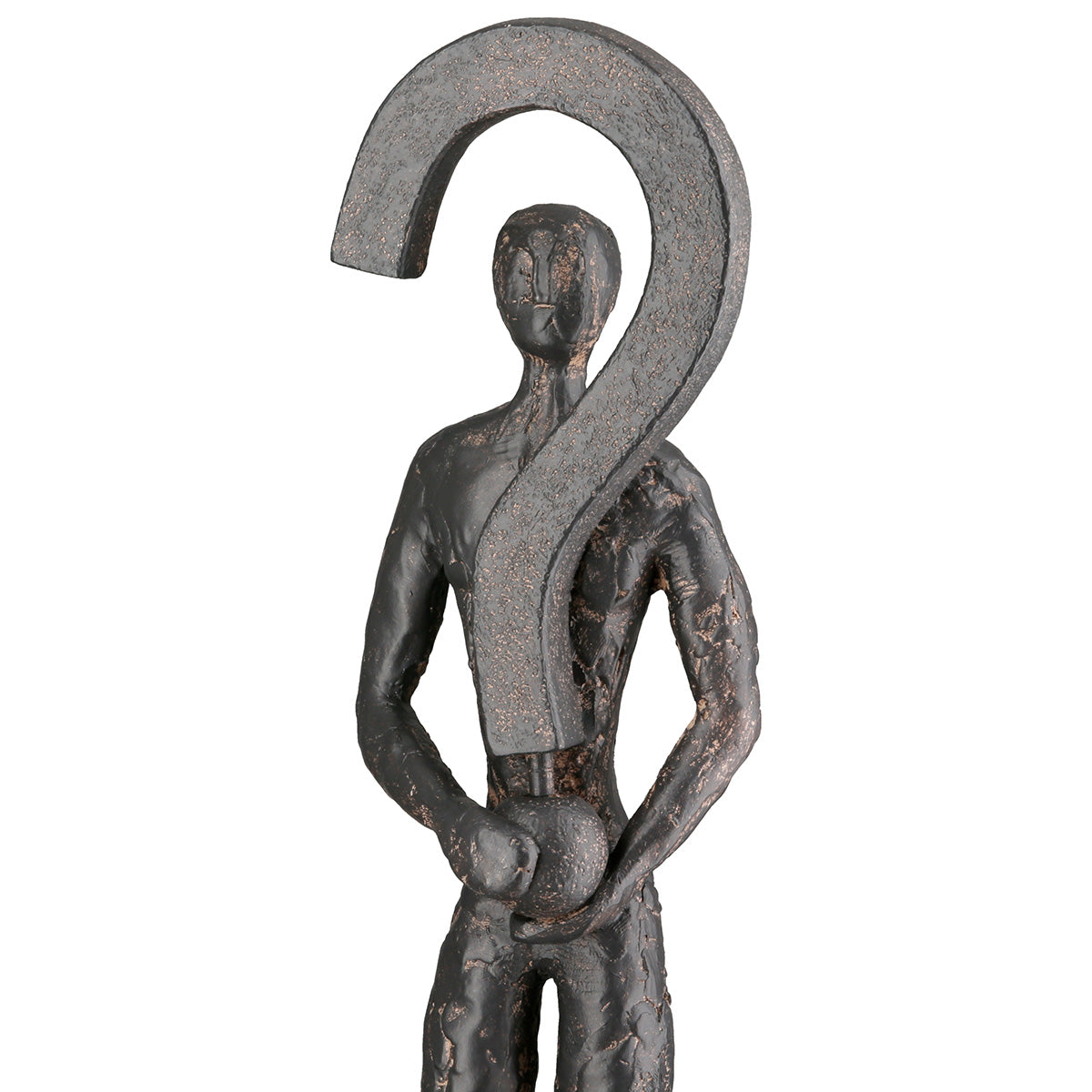 Question Mark Persoon Sculptuur Antraciet
