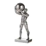 Ball Persoon Sculptuur Zilver