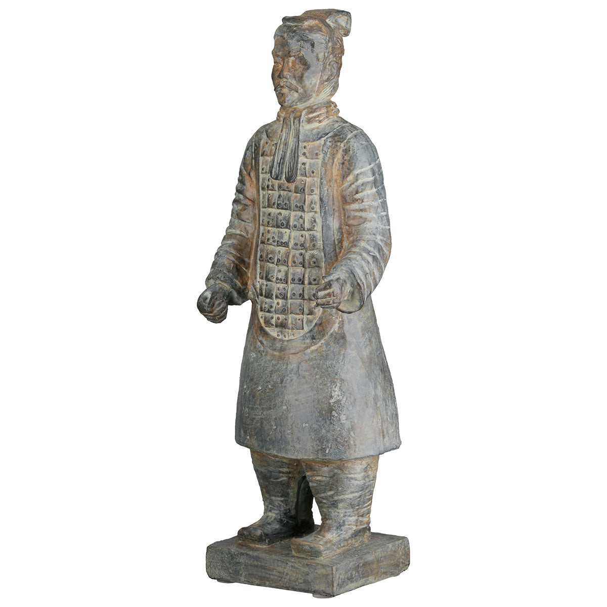 Asia Klei Strijder Sculptuur Grijs