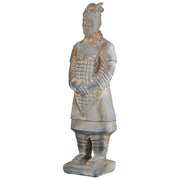 Asia Klei Strijder Sculptuur Grijs