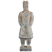 Asia Klei Strijder Sculptuur Grijs