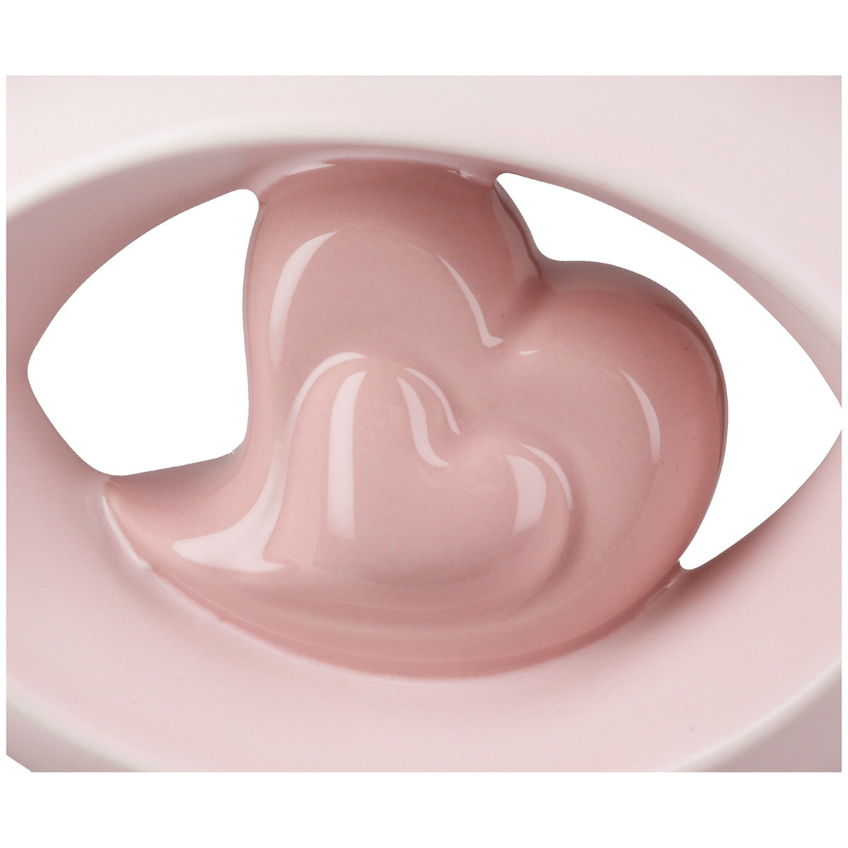 Herz Ovale Vaas Roze Keramiek 10 cm