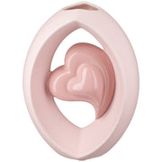 Herz Ovale Vaas Roze Keramiek 20 cm