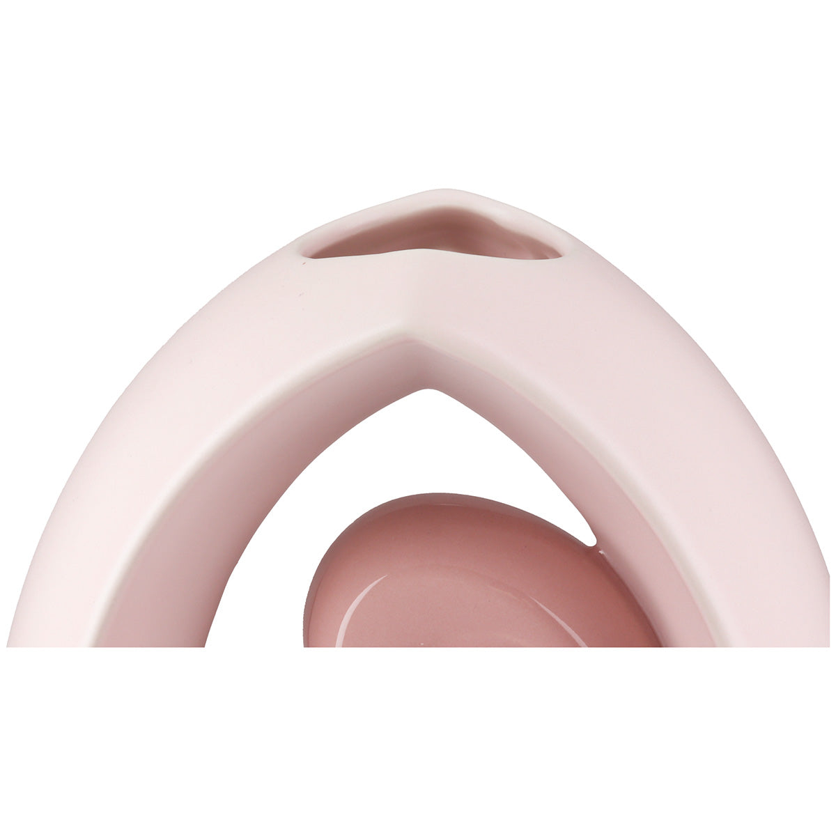 Herz Ovale Vaas Roze Keramiek 20 cm