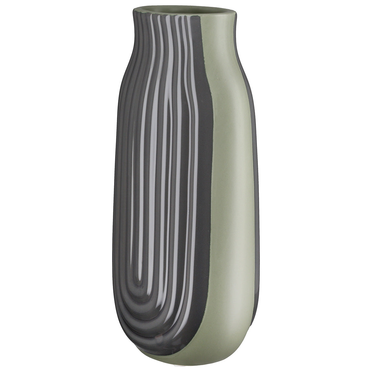 Curve Conische Vaas Groen Keramiek