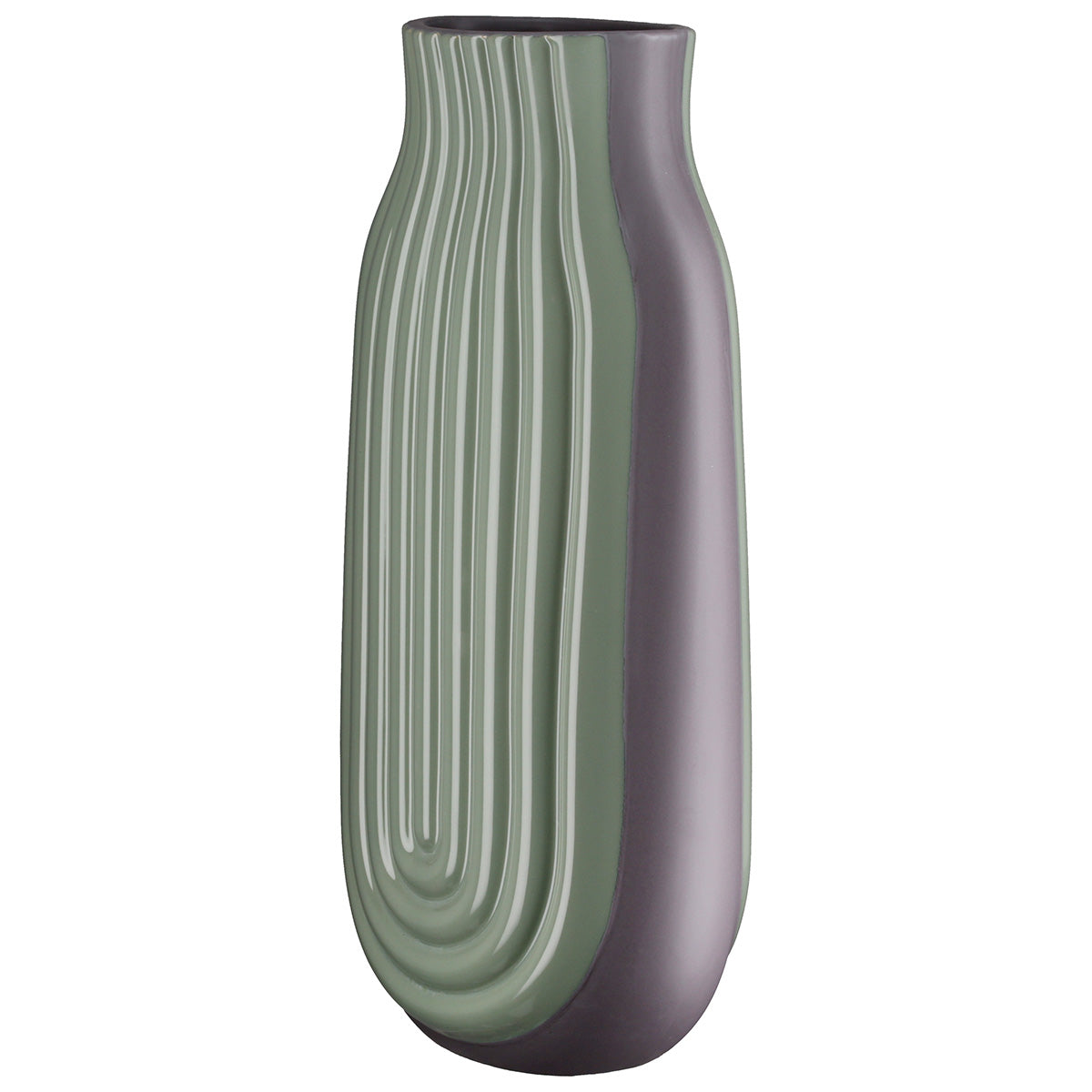 Curve Conische Vaas Groen Keramiek