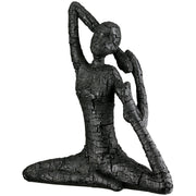 Bewegung Yoga Vrouwenfiguur Zwart