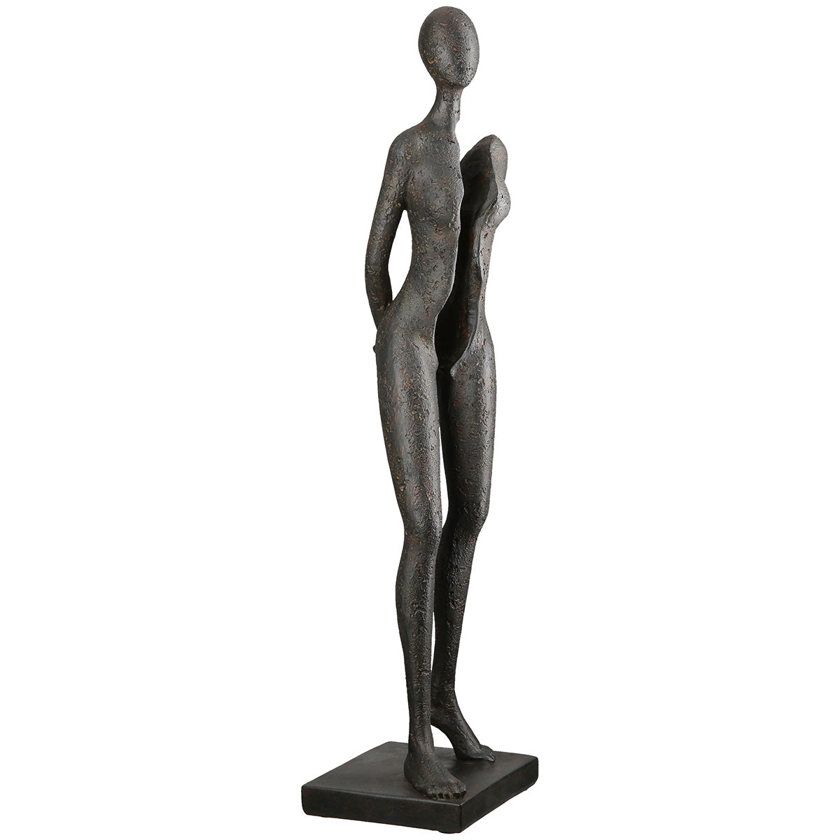 Split Vrouwen Sculptuur Antraciet XL