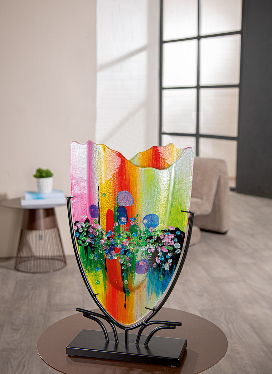 Manto vloervaas blauw-roze 49 cm