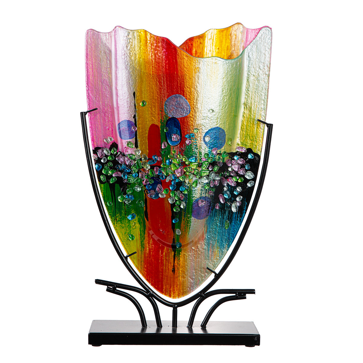 Manto vloervaas blauw-roze 49 cm