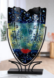 Blauwe vloervaas Magic 49 cm