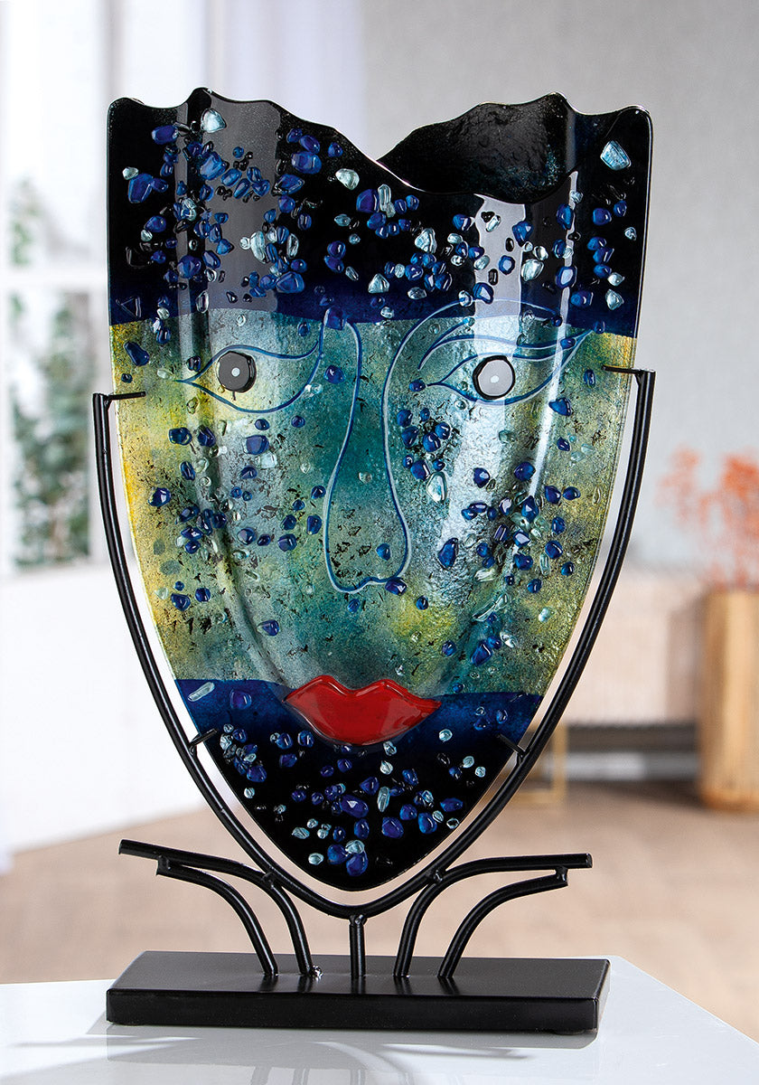Blauwe vloervaas Magic 49 cm