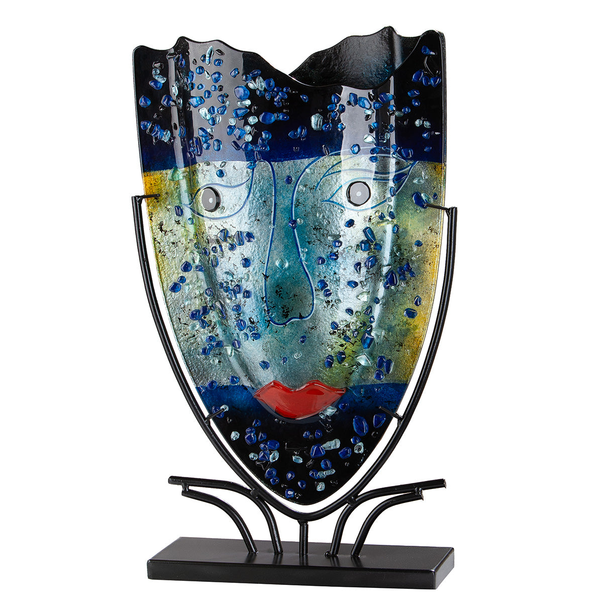 Blauwe vloervaas Magic 49 cm