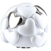 Keramische Decoratiebal Hart Wit