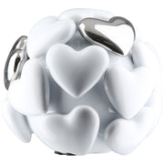 Keramische Decoratiebal Hart Wit