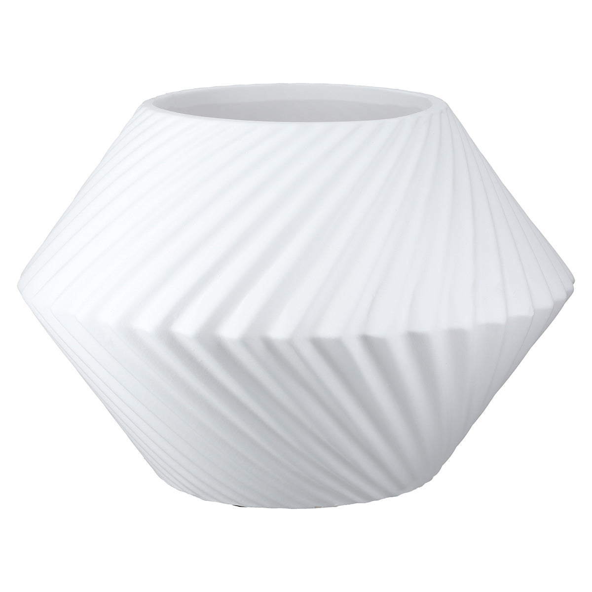 Rillos Ronde Vaas Zwart-Wit 20 cm
