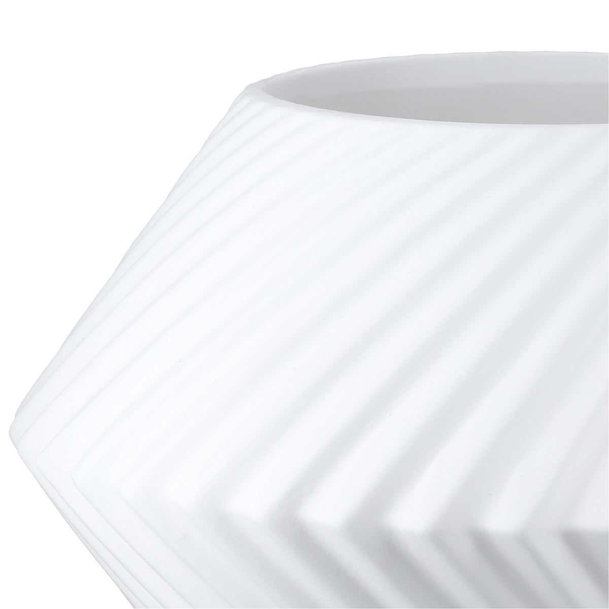 Rillos Ronde Vaas Zwart-Wit 20 cm