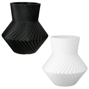 Rillos Ronde Vaas Zwart-Wit 32 cm