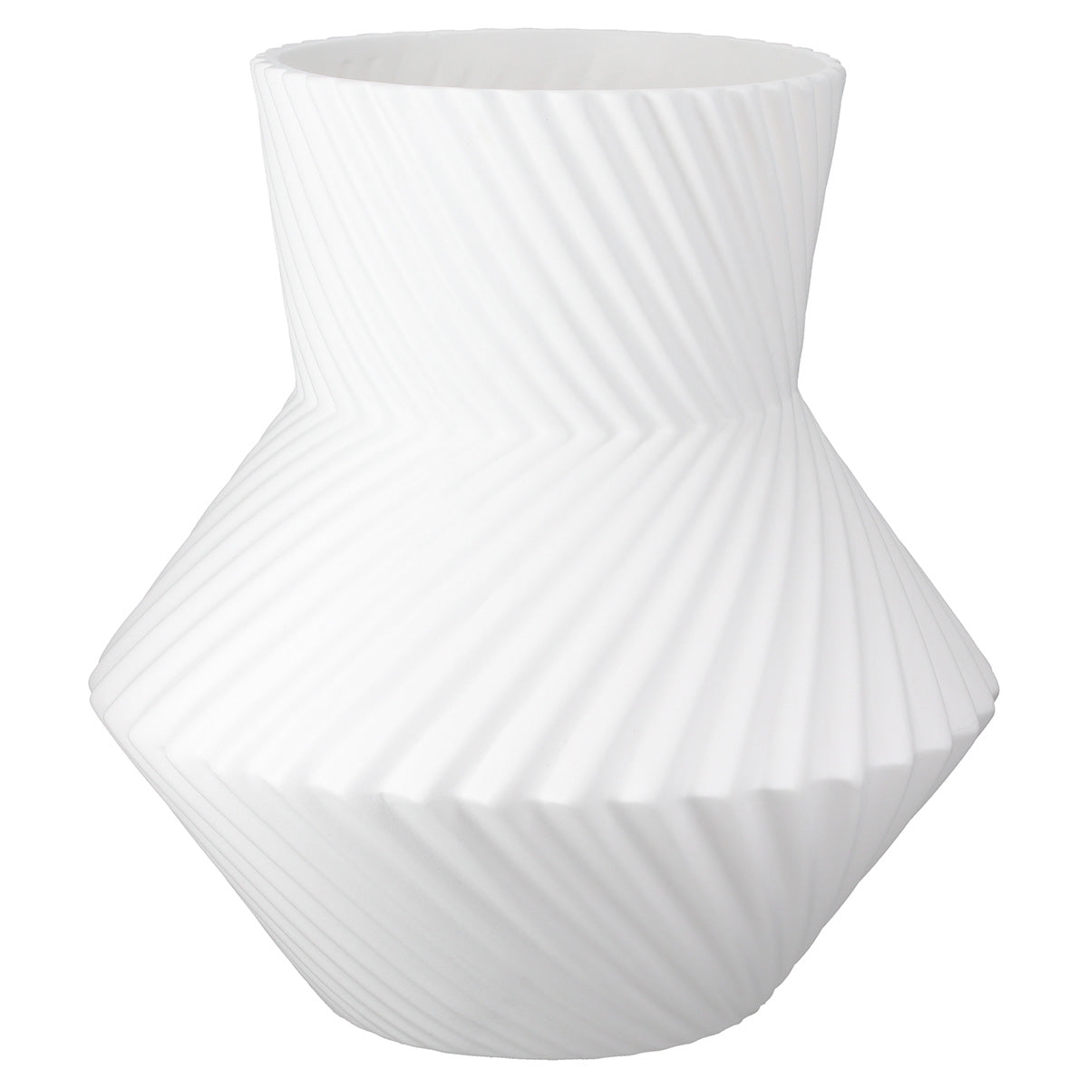 Rillos Ronde Vaas Zwart-Wit 32 cm