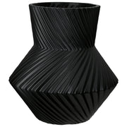 Rillos Ronde Vaas Zwart-Wit 32 cm
