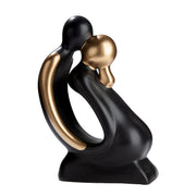 Der Kuss Beeldpaar Zwart-Goud