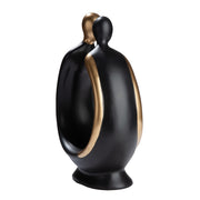 Kissing Beeldpaar Zwart-Goud