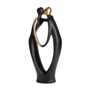 Dancing Kiss Beeldpaar Zwart-Goud