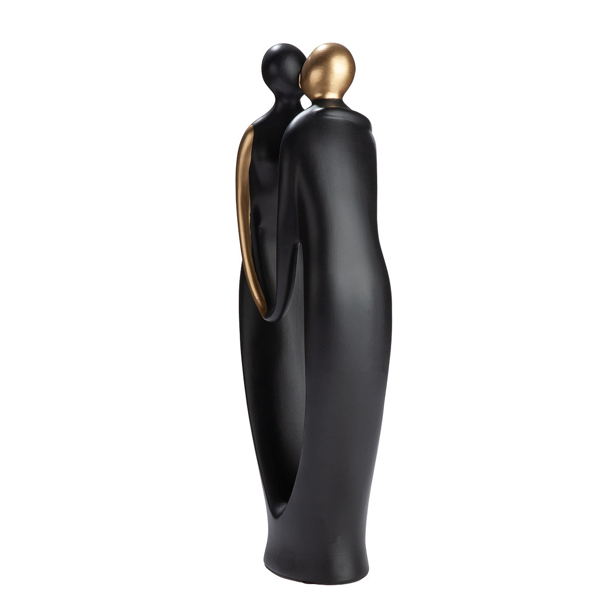 Dancing Kiss Beeldpaar Zwart-Goud