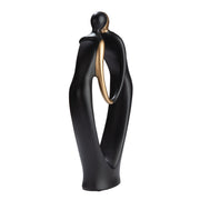 Dancing Kiss Beeldpaar Zwart-Goud